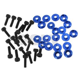 LX0796  Lynx Stepped Frame Screw Set - Blue - 20 T-REX 600-700-800  